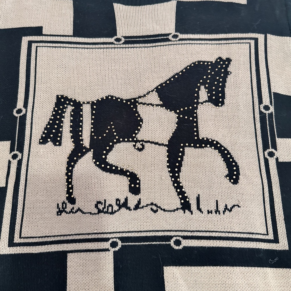 Black and Tan Graphic Sweater - Picture 2 of 6